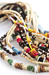 Image showing Wood and seashell bead necklaces