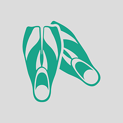 Image showing Icon of swimming flippers 