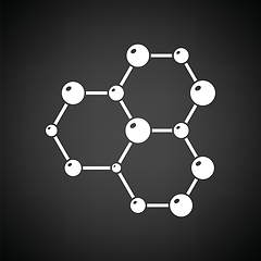 Image showing Icon of chemistry hexa connection of atoms