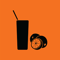 Image showing Orange juice glass icon