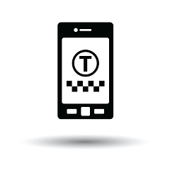 Image showing Taxi service mobile application icon