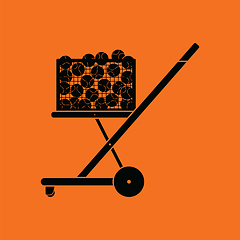 Image showing Tennis cart ball icon