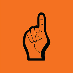 Image showing American football foam finger icon