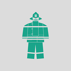 Image showing Fire service uniform icon