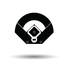 Image showing Baseball field aerial view icon