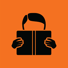 Image showing Boy reading book icon