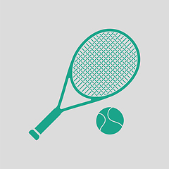 Image showing Tennis rocket and ball icon