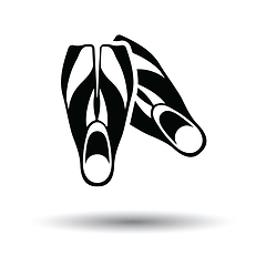 Image showing Icon of swimming flippers 