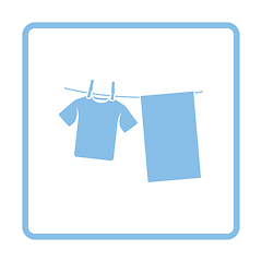 Image showing Drying linen icon