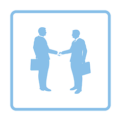 Image showing Meeting businessmen icon