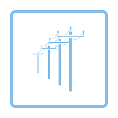 Image showing High voltage line icon