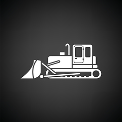 Image showing Icon of Construction bulldozer