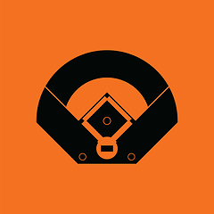 Image showing Baseball field aerial view icon