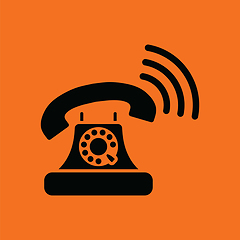 Image showing Old telephone icon