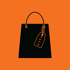 Image showing Shopping bag with sale tag icon