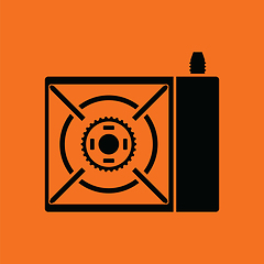 Image showing Camping gas burner stove icon