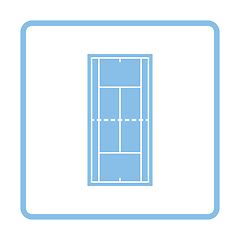 Image showing Tennis field mark icon