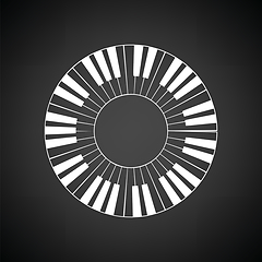 Image showing Piano circle keyboard icon