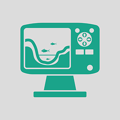 Image showing Icon of echo sounder  