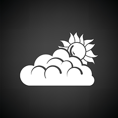 Image showing Sun behind clouds icon