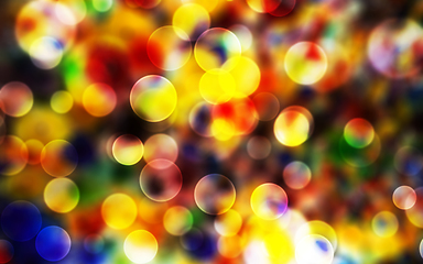 Image showing Glitter vintage lights background. Defocused bokeh effect. Backgrround, wallpaper