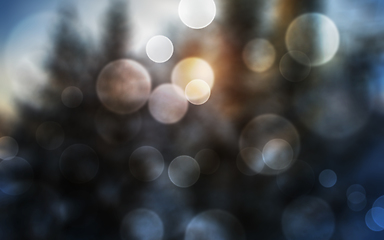 Image showing Glitter vintage lights background. Defocused bokeh effect. Backgrround, wallpaper