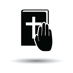 Image showing Hand on Bible icon