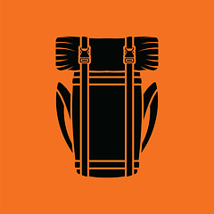 Image showing Camping backpack icon