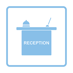 Image showing Hotel reception desk icon