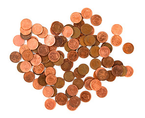 Image showing Money. Coins on white background