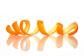 Image showing Spiral orange peel with reflection