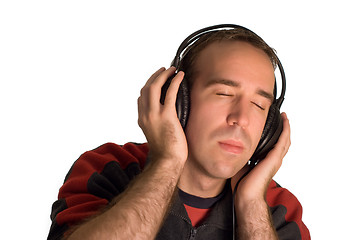 Image showing Man Wearing Headphones