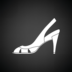 Image showing Woman heeled sandal icon