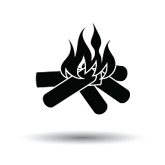 Image showing Camping fire  icon