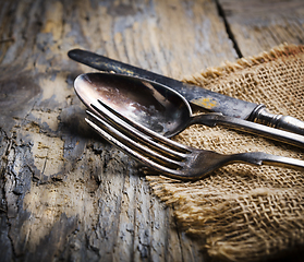 Image showing Vintage silverware