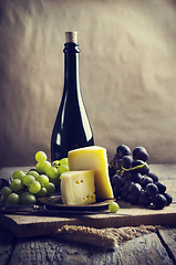 Image showing Wine and cheese