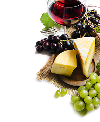 Image showing Wine and cheese