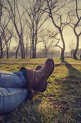 Image showing Resting in nature