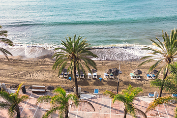 Image showing panoramic view of Marbella promenade