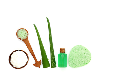 Image showing Aloe Vera Skincare Products for Healthy Skin