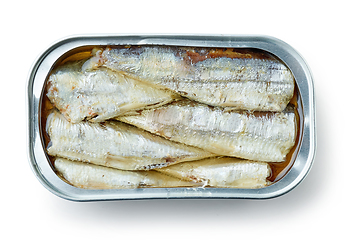 Image showing open sardines can