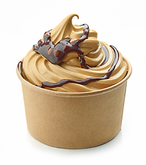 Image showing whipped caramel and coffee mousse dessert