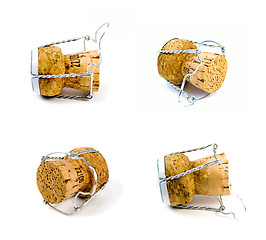 Image showing four champagne corks