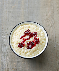 Image showing bowl of rice pudding
