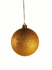 Image showing Golden christmas ornament