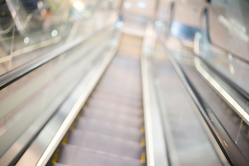 Image showing Blur escalator with bokeh