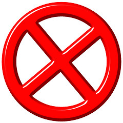 Image showing 3D Forbidden Sign