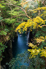 Image showing Autumn Takachiho gorge in Japan