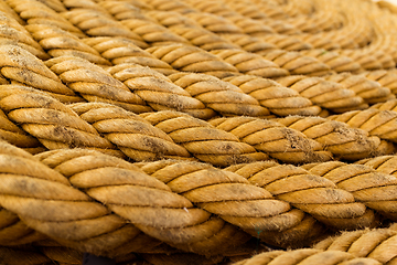 Image showing Twisted natural fibre rope texture