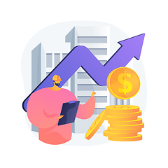 Image showing Building investment abstract concept vector illustration.
